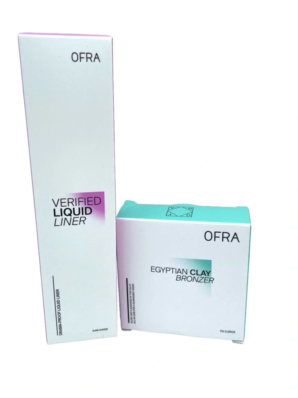 OFRA Verified Liquid Liner in brown and Egyptian Clay Bronzer Duo
